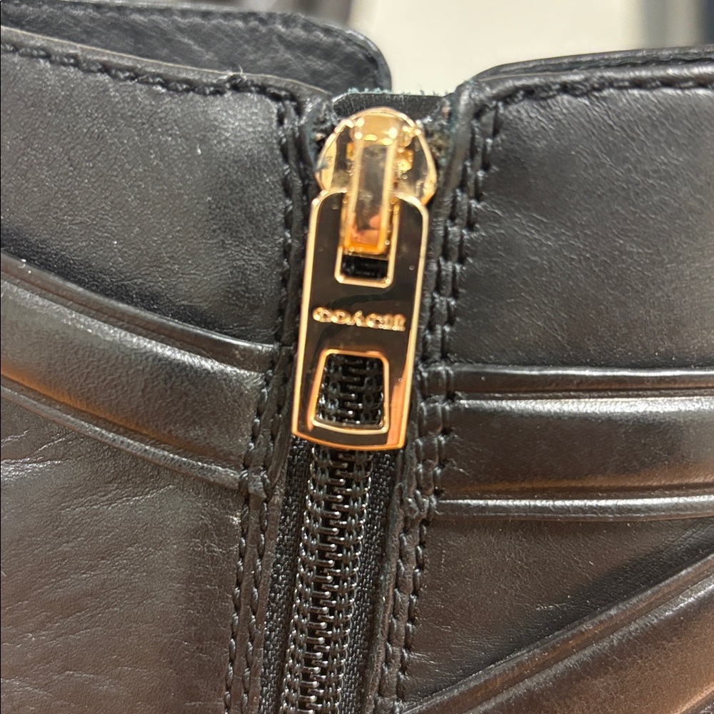 Coach Black Leather Ankle Booties - Picture 6 of 7